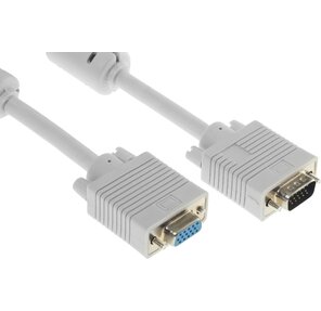 Удлинитель кабеля SVGA,  15m / f,  для LCD мониторов,  2 фильтра,   1.8 м