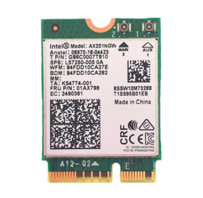 Intel Wi-Fi 6 AX201,  2230,  2x2 AX+BT,  No vPro,  985855