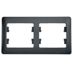 Schneider-electric GSL000702 GLOSSA 2-постовая РАМКА,  горизонтальная,  АНТРАЦИТ