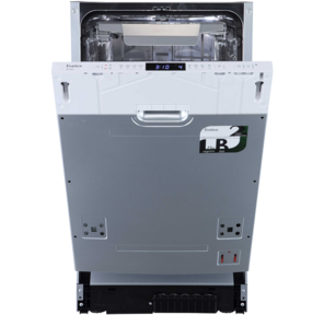 Встраиваемая посудомоечная машина узкая,  45 см,  выдвижной лоток для столовых приборов,  8 программ,  10 комплектов,  45 см,  дисплей,  таймер 1-24,  А++АА,  47 дб уровень шума,  регулировка корзины по высоте Easy Lift,  половинная загрузка,  луч на полу,  9 л потребление воды,  448х550х815 мм.