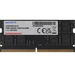 Модуль памяти для ноутбука DDR5 16GB DDR5-4800 AD5S480016G-S,  CL40,  1.1V ADATA
