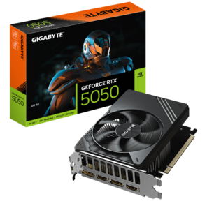 Видеокарта Gigabyte PCI-E 5.0 GV-N5050D6-8GD 1.0 NVIDIA GeForce RTX 5050 8Gb 128bit GDDR6 2572 / 20000 HDMIx2 DPx2 HDCP Ret low profile
