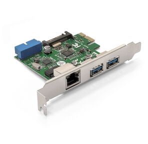 Exegate EX290278RUS Контроллер ExeGate EXE-362 PCI-E 2.0,  2*USB3.0 ext + 1*USB3.0 int + LAN UTP 1000Mbps,  разъем доп.питания  (OEM)