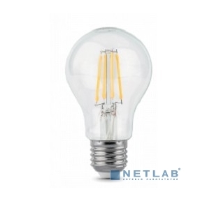 Лампа филам. Gauss 8Вт цок.:E27 шар 220B 4100K св.свеч.бел.ней. A60  (упак.:10шт)  (102802208)