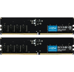 Оперативная память Crucial by Micron  DDR5-5600   64GB Kit  (2x32GB)  UDIMM CL46 Black 1.1V,  1 Year Warrаnty