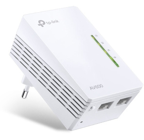 TP-Link TL-WPA4220,  AV600 Адаптер Powerline с Wi-Fi N300,  до 300 Мбит / с на 2, 4 ГГц,  Powerline до 600 Мбит / с,  2 порта 10 / 100 Мбит / с,  подключение к настенной розетке