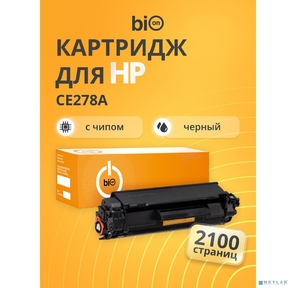 Bion BCR-CE278A Картридж для HP laser Pro P1560 / 1566 / 1600 / 1606  (2100  стр.),  Черный,  с чипом