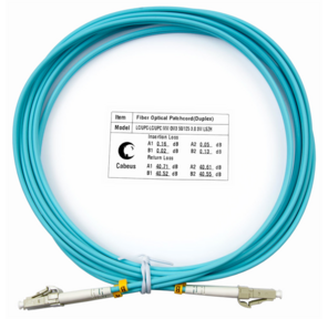 Cabeus FOP-50-LC-LC-3m Шнур оптический duplex LC-LC 50 / 125 mm OM3 3м LSZH