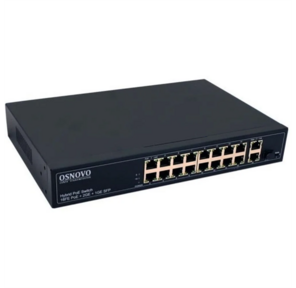 PoE коммутатор FE,  16 *10 / 100 Base-T с PoE,  2 x GE Uplink  (RJ45),  1 x GE SFP Uplink,  мощность PoE на порт до 30W,  суммарно PoE до 292W