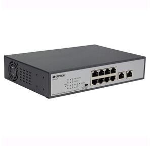 ORIGO OS2210P / 120W / A1A Неуправляемый PoE-коммутатор 8x1000Base-T PoE+,  2x1000Base-T,  PoE-бюджет 120 Вт