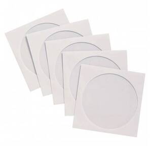 Конверт для CD бумажный с окном,  с вырубным язычком,  белый  (1000шт.)