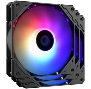 Вентилятор ID-COOLING TF-12025-PRO-ARGB TRIO  (3 in 1) 120x120x25мм  (20шт. / кор,  PWM,  резиновые углы,  ARGB,  500-1800об / мин)  BOX