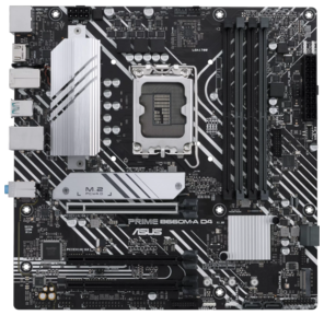 Материнская плата ASUS PRIME B660M-A D4-CSM,  LGA1700,  B660,  4*DDR4,  DP+ 2* HDMI,  SATA3 + RAID,  Audio,  Gb LAN,  USB 3.2*6,  USB 2.0*6,  COM*1 header,  LPT*1 header  (w / o cable),  mATX; 90MB19K0-M1EAYC