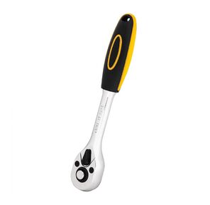 Ключ-трещотка Deli DL2323 1 / 4"; Размер: 150 мм. Двухкомпонентная трещотка,  45 T  (зубья),  шестерня Cr-Mo,  быстросъемная.