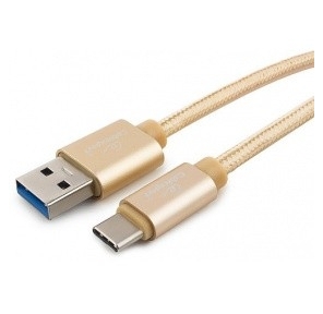 Cablexpert Кабель USB 3.0 CC-P-USBC03Gd-1.8M AM / Type-C,  серия Platinum,  длина 1.8м,  золотой,  блистер