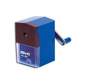 Механическая точилка,  пластиковый корпус,  для карандашей до 8 мм,  70*79*90 мм,  синяя,  KW-trio.