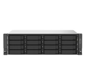 SMB QNAP TS-1673AU-RP-16G NAS 16 HDD trays,  2x 2.5 GbE,  rackmount,  2 PSU. 4-core AMD V1500B 2, 2 GHz, , RAM 16 GB  (1 x 16 GB) up to 32 GB  (2 x 16 GB). W / o rail kit RAIL-B02
