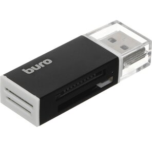 Устройство чтения карт памяти USB2.0 Buro BU-CR-3104 черный