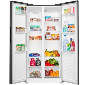 Холодильник Maunfeld MFF177NFSE черный  (двухкамерный)