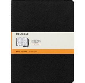 Блокнот Moleskine CAHIER JOURNAL QP321 XLarge 190х250мм обложка картон 120стр. линейка черный  (3шт)