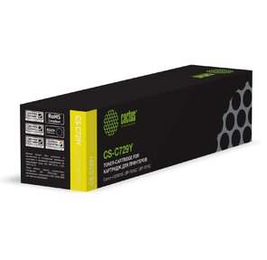 Картридж Cactus CS-C729Y для принтеров Canon i-SENSYS LBP7010C /  LBP7018C; желтый,  1000стр.