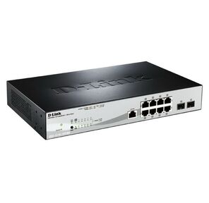 D-Link DGS-1210-10P / ME / A1A,  Managed Gigabit Switch with 8 10 / 100 / 1000Base-T PoE + 2 SFP Ports