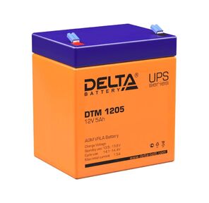 Батарея Delta DTM 1205 Battary replacement APC RBC43, RBC44, RBC143, SYBT2 12В,  5Ач,  90мм / 70мм / 107мм