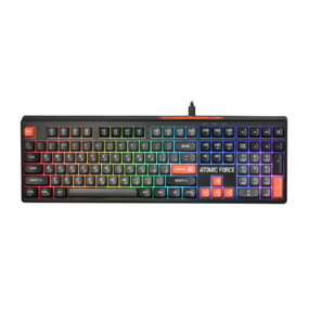 Defender Игровая клавиатура проводная Atomic Force GK-005 RU, чер / сер, 108кн+FN, радуж, 1.5м_1