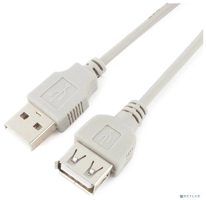 Кабель удлинит. USB 2.0 Gembird / Cablexpert CC-USB2-AMAF-6-N серый  (1.8м,  AM / AF,  пакет)  (CC-USB2-AMAF-6-N)