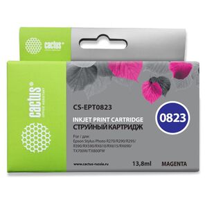 Cactus CS-EPT0823 Картридж струйный пурпурный для Epson Stylus Photo R270 / 290 / RX590  (11.4мл)