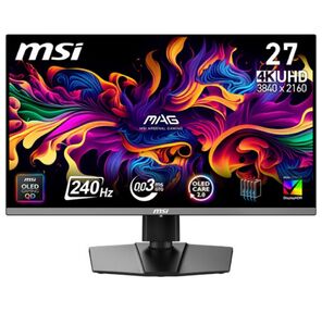Монитор MSI 26.5" MPG 271QRX QD-OLED Black  (QD-OLED,   2560x1440,  DP+Thunderbolt,  0.03 ms,  178° / 178°,  250 cd / m,  1000:1  (100M:1),  360Hz,  Pivot)