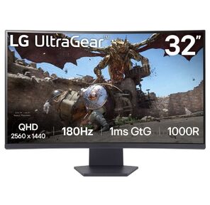 Монитор 31.5" LG 32GS60QC-B Black  (VA,  2560x1440,  HDMI+HDMI+DP,  1 ms,  178° / 178°,  300 cd / m,  3000:1,  180Hz,  Curved 1000R)