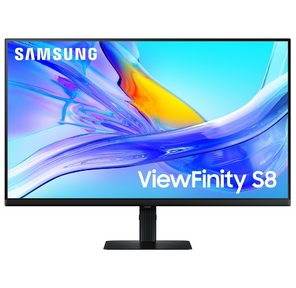 Монитор 32" SAMSUNG S32D804UAI ViewFinity S8 S80UD UHD Black  (VA,  3840x2160,  HDMI+DP+Type C,  USB Hub,  LAN,  5 ms,  178° / 178°,  350 cd / m,  3000:1,  60Hz,  Pivot)