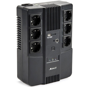 Источник бесперебойного питания Бастион Skat-UPS 600 AI 360Вт 600ВА черный