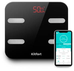Весы напольные электронные Kitfort KT-806 макс.180кг черный