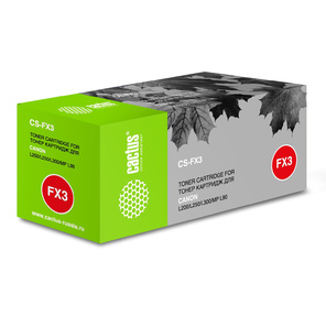 Картридж Cactus CS-FX3 для принтеров CANON L200 / L250 / L300 / MP L90, чёрный 2700 стр.