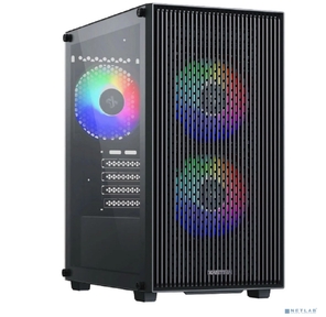 XASTRA Корпус A307M 3FRGB Black mATX / Mesh /  tempered glass  /  3x 120mm FC120 FRGB fans /  A307M-3FC12BK