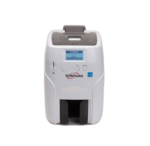 Pointman Nuvia N15,  односторонний,  лоток подачи на 100 карт,  приемный на 50 карт,  USB2.0  (High-Speed),  RS-232,  Built in 10 / 100 Ethernet,  ЖК дисплей