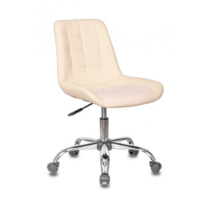 Кресло Бюрократ CH-350SL / IVORY светло-бежевый искусст.кожа / ткань крестовина хром