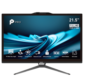 Моноблок MSI Pro AP222T 14M AiO 21, 5" FHD  (1920x1080)IPS AG 10pts Touch,  Core i3-14100  (3.5GHz), 16Gb DDR5 (8GBx2), 512GB SSD,  TPM,  Intel UHD, WiFi, BT, camera, Wired KB&mouse Eng / Rus, noOS, 1y w-ty, Black