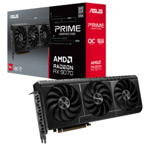 Видеокарта Asus PCI-E PRIME-RX9070-O16G AMD Radeon RX 9070 16Gb 256bit GDDR6 2175 / 20000 HDMIx2 DPx2 HDCP Ret