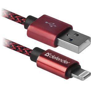 Кабель LIGHTNING TO USB2 1M RED ACH01-03T 87807 DEFENDER