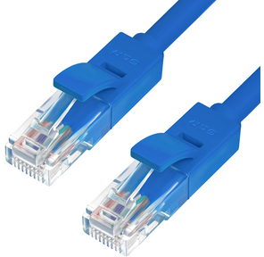 Greenconnect GCR-LNC01-0.5m,  Патч-корд прямой 0.5m,  UTP кат.5e,  синий,  позолоченные контакты,  24 AWG,  литой,   ethernet high speed 1 Гбит / с,  RJ45,  T568B