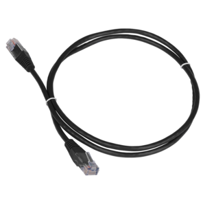 Патч-корд TWT UTP кат.5e,  с заливными колпачками,  7.0 м,  черный