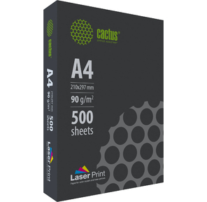 Бумага Cactus CS-LPA490500 A4 / 90г / м2 / 500л. / белый CIE170% для лазерной печати