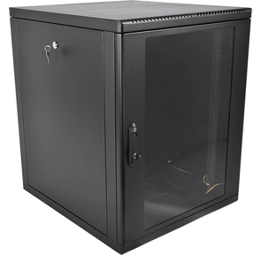 Шкаф коммутационный ЦМО  (ШРН-М-15.500-9005) настенный 15U 600x520мм пер.дв.стекл 130кг черный 456мм 24.66кг 180град. 745мм