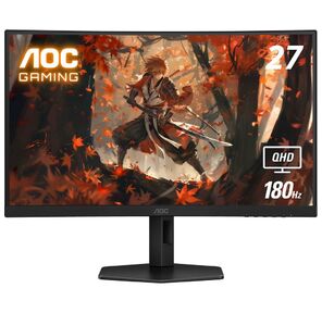 МОНИТОР 27" AOC CQ27G4X Black с поворотом экрана  (VA,  изогнутый,  2560x1440,  180Hz,  0.5 ms,  178° / 178°,  300 cd / m,  80M:1,  +2xHDMI 2.0,  +DisplayPort 1.4)