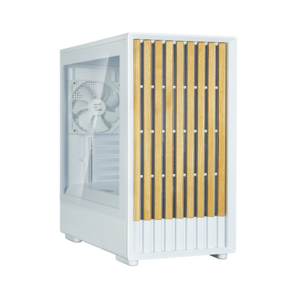 ZALMAN P10 NAMU,  MATX,  WHITE,  WINDOW,  FRONT COVER WALNUT,  2x3.5",  3x2.5",  1xUSB TYPE-C,  1xUSB3.0,  FRONT 2x120mm,  REAR 1x120mm ARGB
