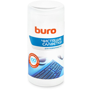 Чистящее средство влажные салфетки Buro "BU-Tsurface" для поверхностей  (100шт. / уп.)