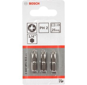 Bosch Extra-Hart 2.607.001.511 Насадка-бита 25 мм PH2 XH 3 шт